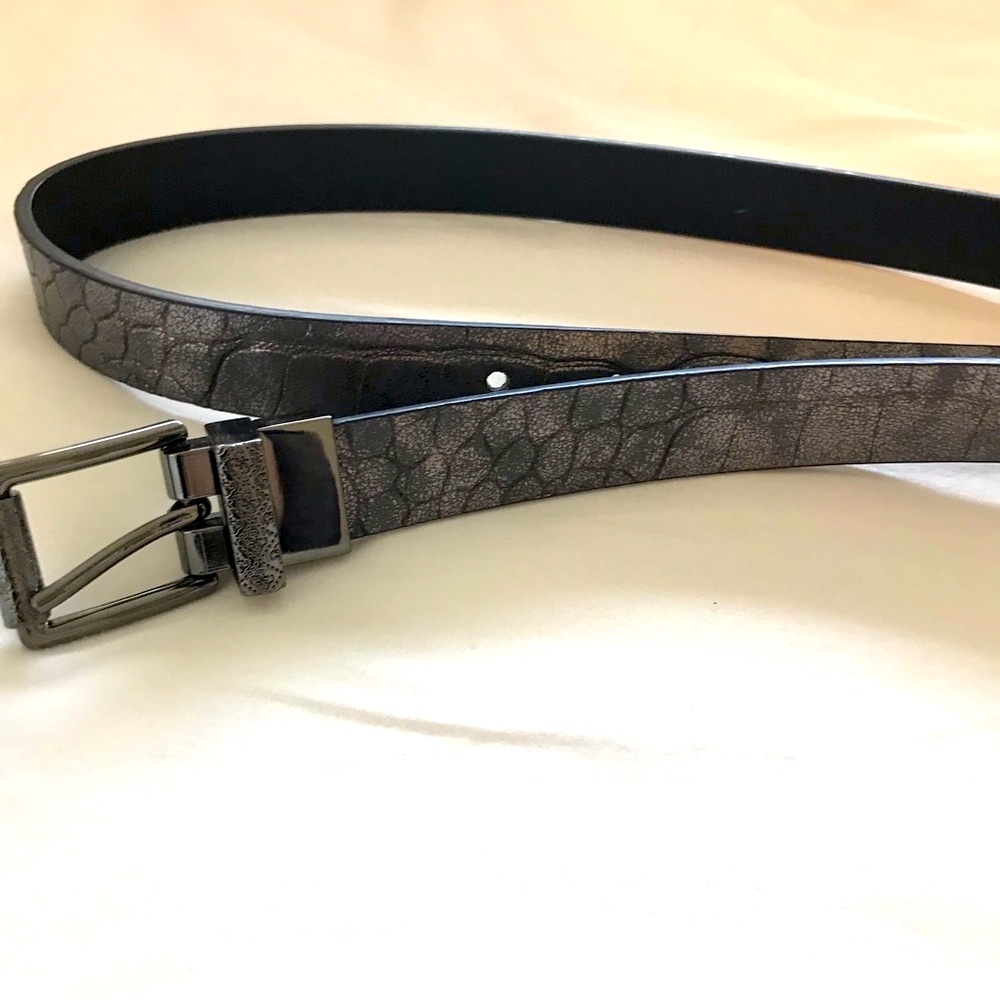 Guess Women’s Pant Jean‎ Belt Grey Snakeskin large